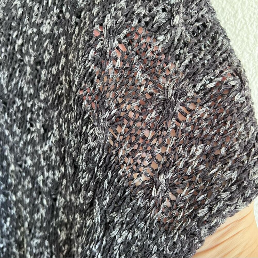Eileen Fisher Ribbon Yarn Black Short Sleeve‎ Sweater - Picture 7 of 14